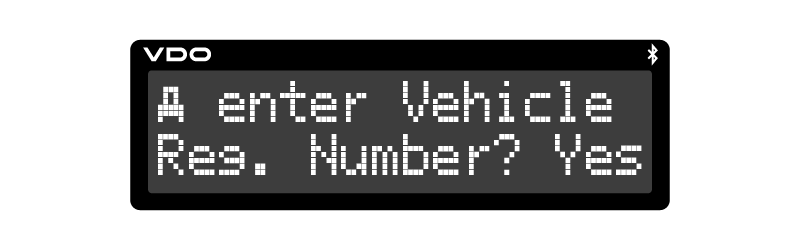 DTCO Screen "Enter VRN"