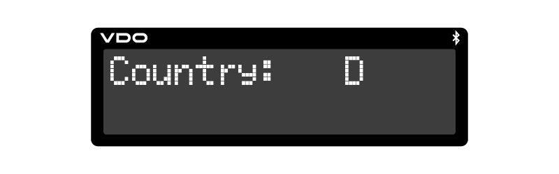 DTCO Screen "Country Entry 1"