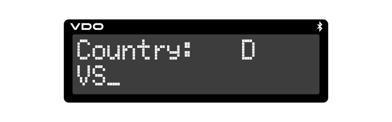 DTCO Screen "Country Entry 2"