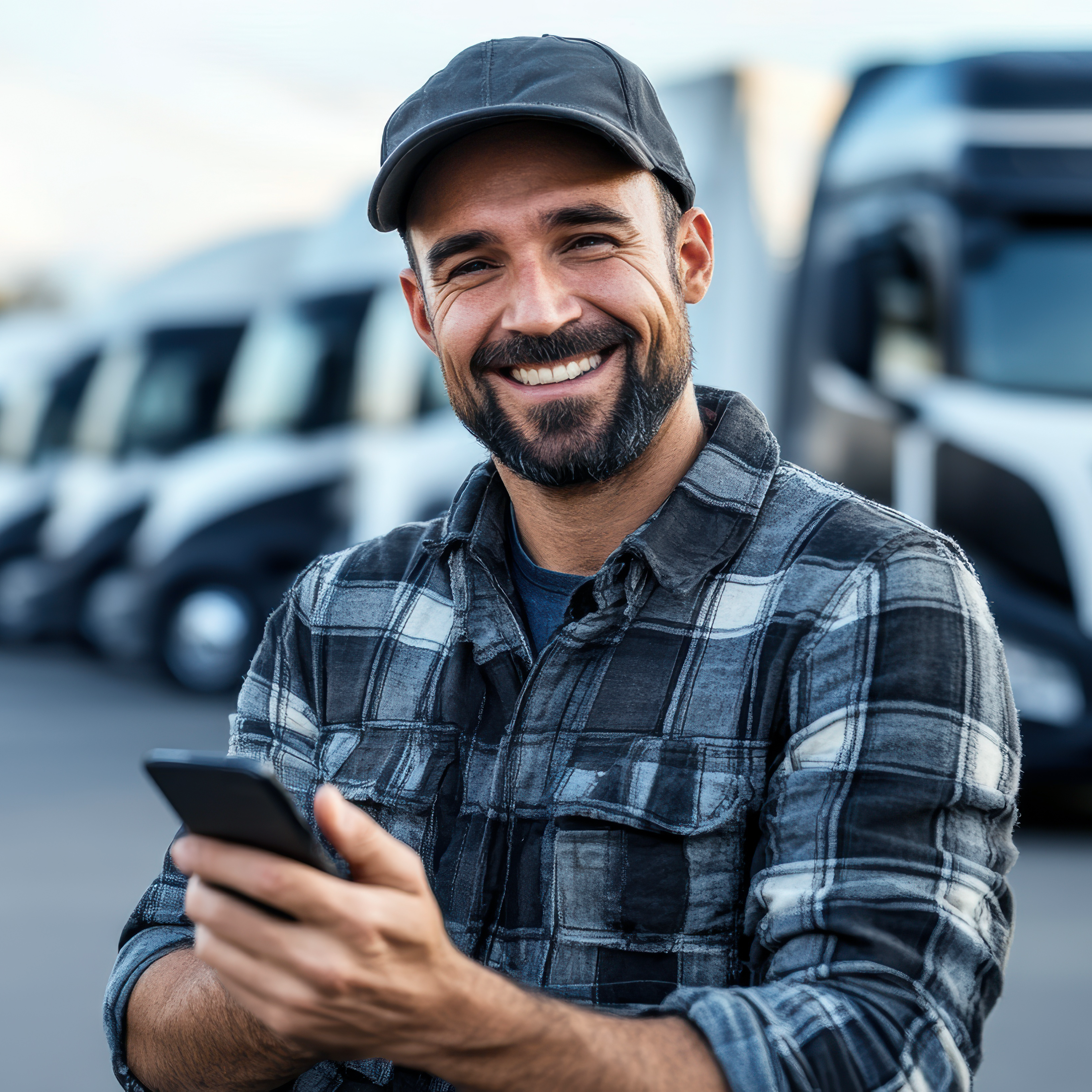 Driver using VDO Fleet App